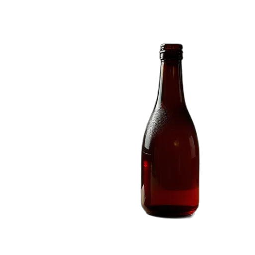 bottle, food, 3d render, photorealistic transparent PNG cut-out