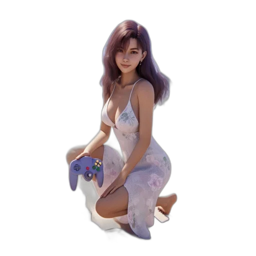 dress, jewelry, concept art, 3d render transparent PNG cut-out