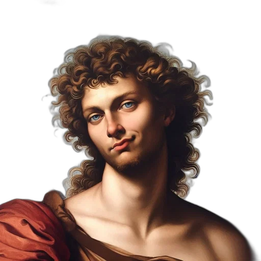 face, hair, crown, photorealistic transparent PNG cut-out