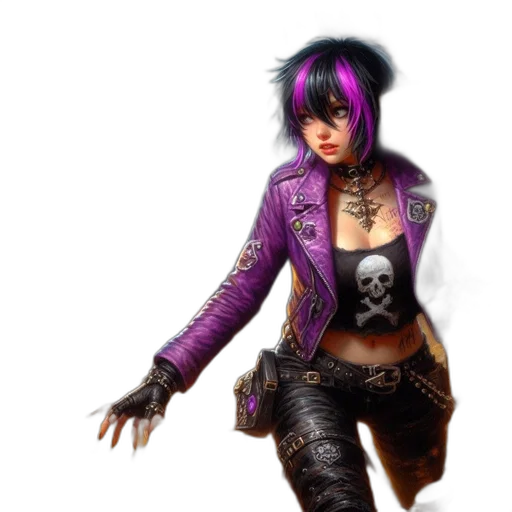 jacket, concept art, cyberpunk, fantasy art transparent PNG cut-out
