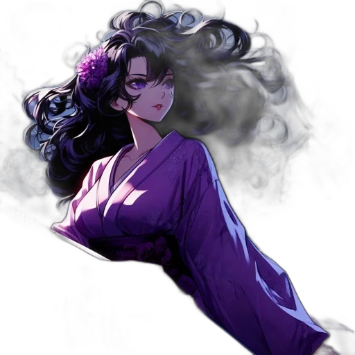 dress, hair, staff, concept art transparent PNG cut-out