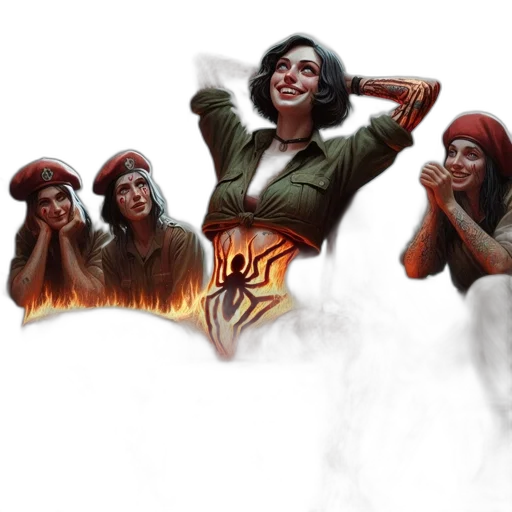 concept art, fantasy art, comic book art, photorealistic transparent PNG cut-out