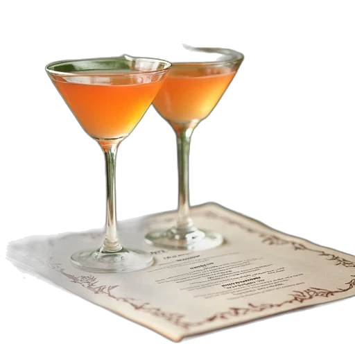 cocktail, party, menu, two transparent PNG cut-out