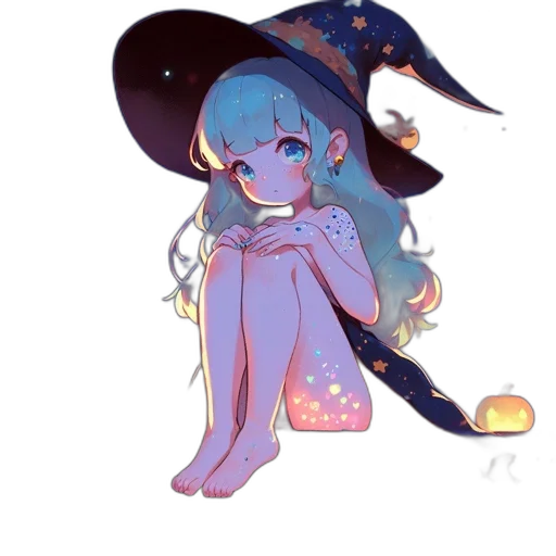 staff, dress, creature, hat transparent PNG cut-out