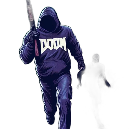 weapon, jacket, robot, comic book art transparent PNG cut-out