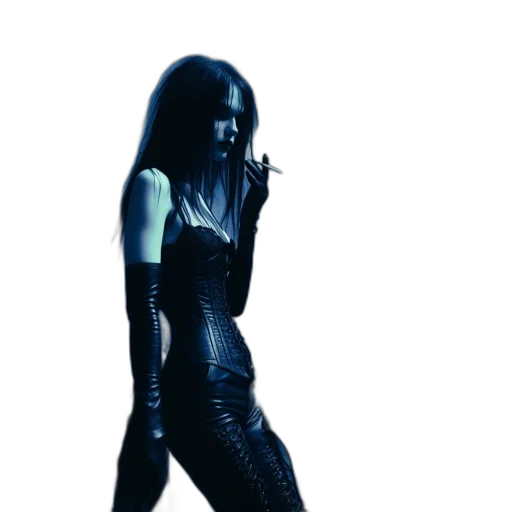hair, concept art, 3d render, dark transparent PNG cut-out