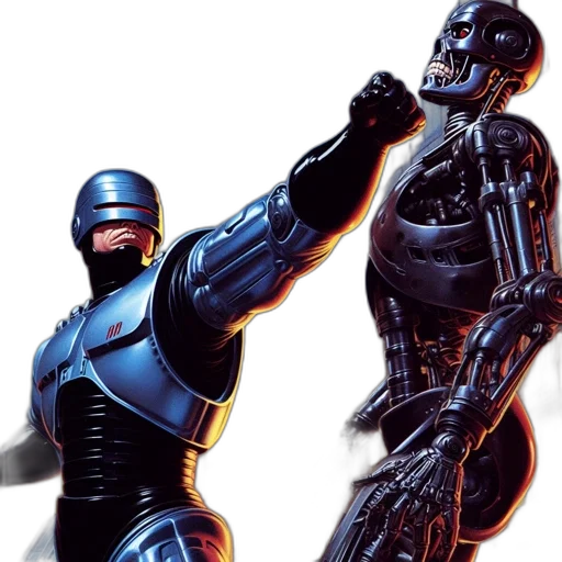 robot, concept art, comic book art, cyberpunk transparent PNG cut-out