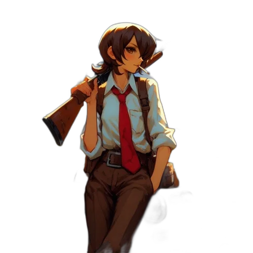 staff, weapon, jacket, concept art transparent PNG cut-out