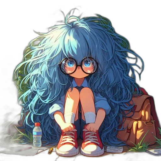 hair, dress, bottle, robot transparent PNG cut-out