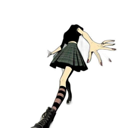dress, staff, shoes, creature transparent PNG cut-out