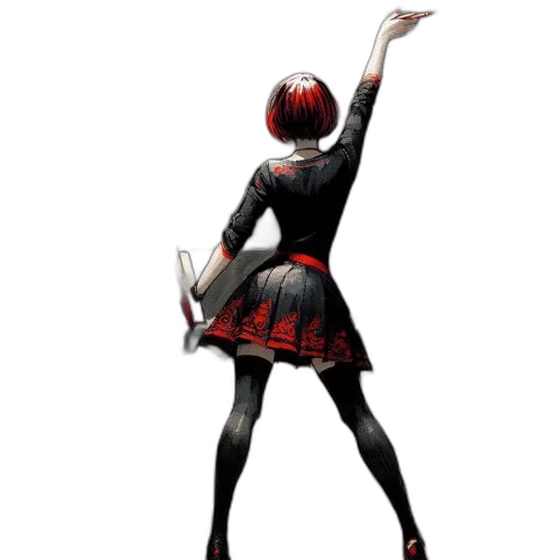 dress, staff, weapon, concept art transparent PNG cut-out