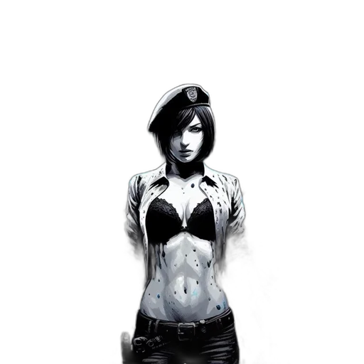 robot, comic book art, concept art, photorealistic transparent PNG cut-out