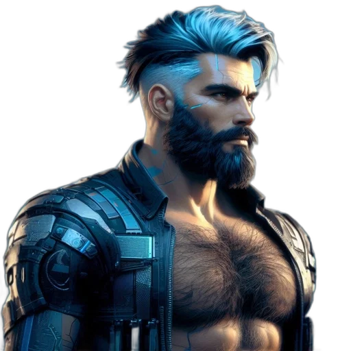 cyberpunk, concept art, comic book art, fantasy art transparent PNG cut-out