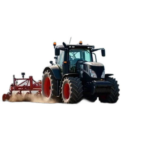 tractor, plowing, field, plow transparent PNG cut-out