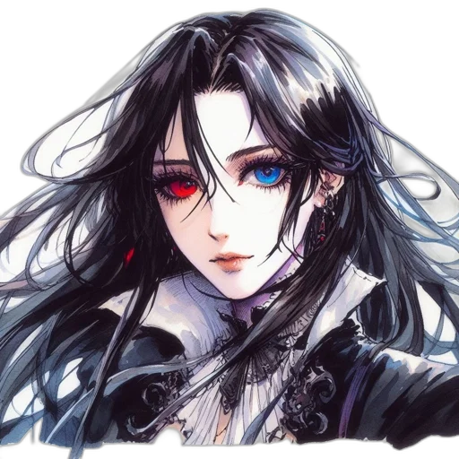 face, jacket, staff, fantasy art transparent PNG cut-out