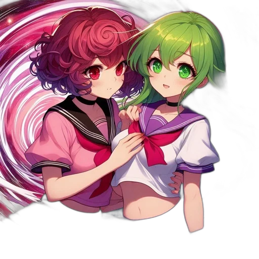 staff, weapon, hair, dress transparent PNG cut-out