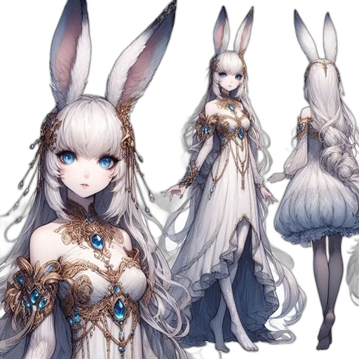 dress, concept art, fantasy art, anime transparent PNG cut-out