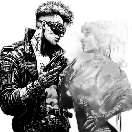 jacket, cyberpunk, concept art, comic book art transparent PNG cut-out