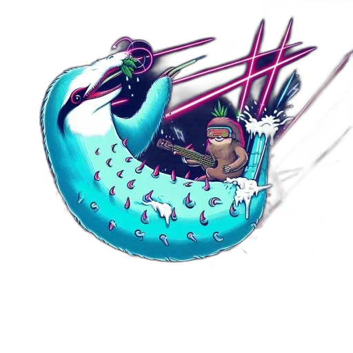 dragon, creature, weapon, staff transparent PNG cut-out