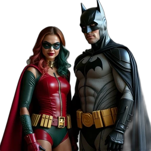 comic book art, concept art, 3d render, batman transparent PNG cut-out