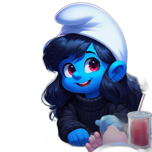 staff, face, creature, hat transparent PNG cut-out