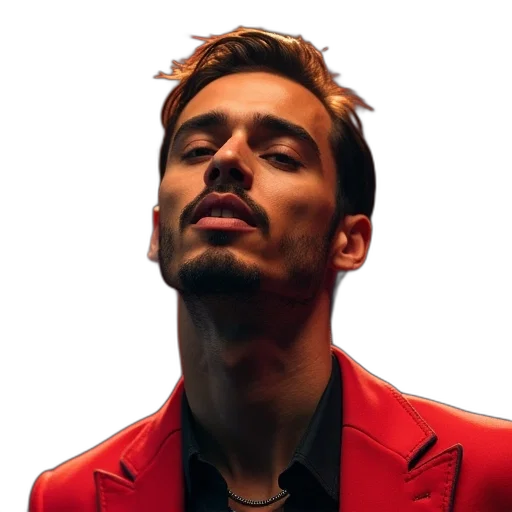 jacket, face, staff, robot transparent PNG cut-out