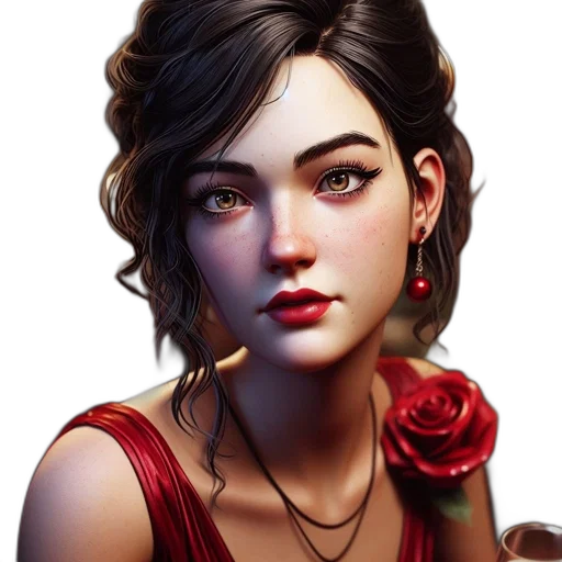 jewelry, face, dress, staff transparent PNG cut-out