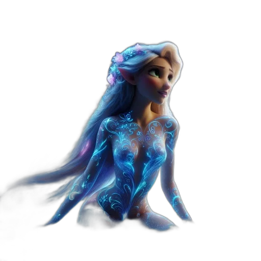 dress, creature, crown, concept art transparent PNG cut-out