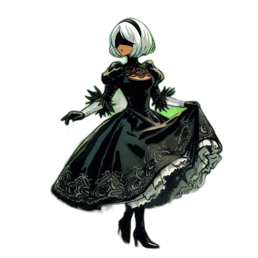 dress, mask, hat, concept art transparent PNG cut-out