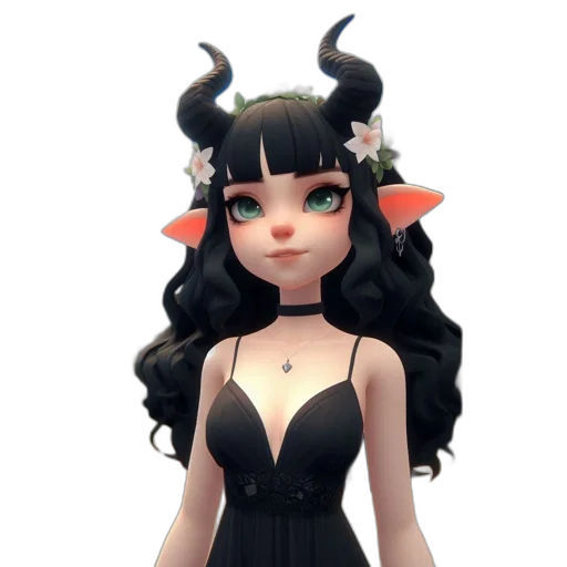dress, creature, jewelry, fantasy art transparent PNG cut-out