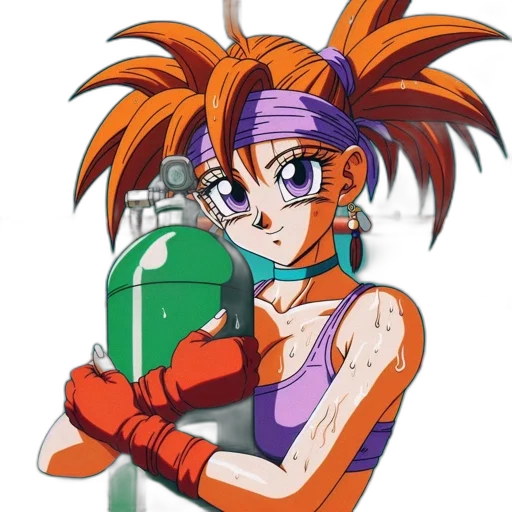 weapon, bottle, hair, staff transparent PNG cut-out