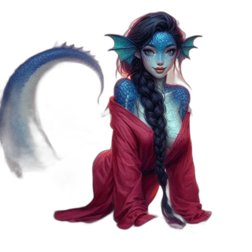 dragon, creature, staff, fantasy art transparent PNG cut-out