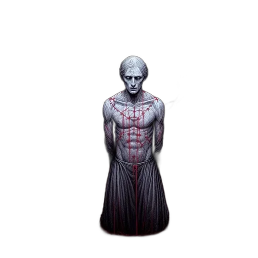 dress, creature, concept art, 3d render transparent PNG cut-out