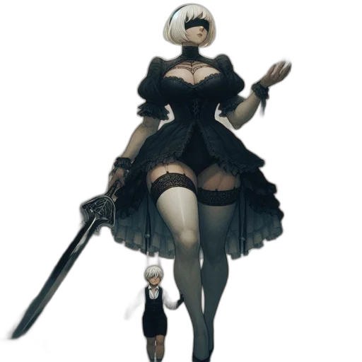 dress, weapon, staff, sword transparent PNG cut-out