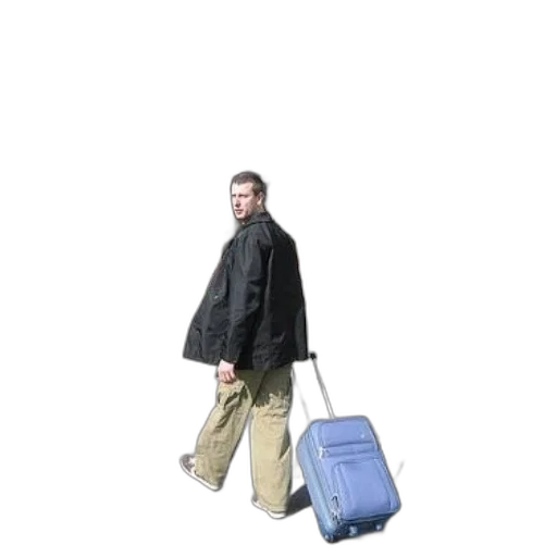staff, jacket, umbrella, robot transparent PNG cut-out