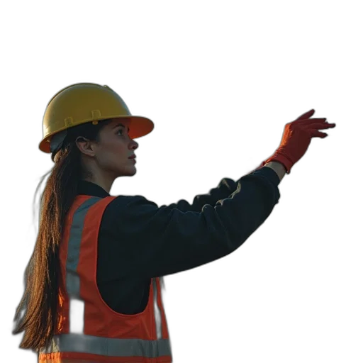 staff, hat, jacket, 3d render transparent PNG cut-out