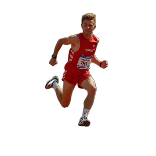 3d render, photorealistic, run, like transparent PNG cut-out