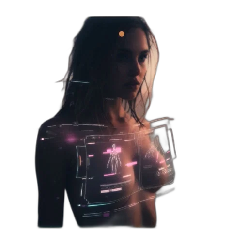 dress, jacket, robot, face transparent PNG cut-out