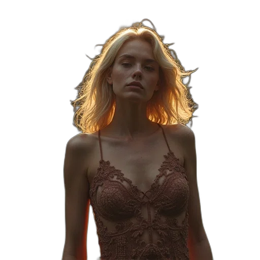 dress, crown, hair, face transparent PNG cut-out