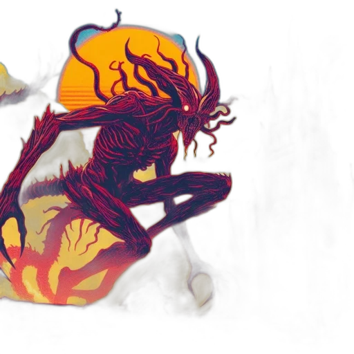 dragon, creature, mask, concept art transparent PNG cut-out