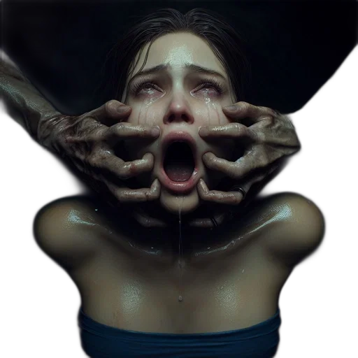 face, mask, creature, concept art transparent PNG cut-out