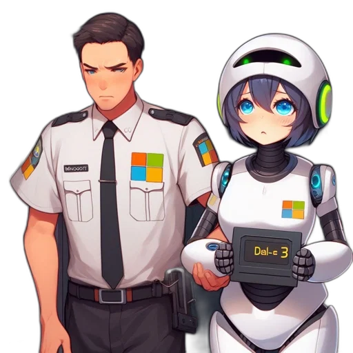 robot, staff, weapon, jacket transparent PNG cut-out
