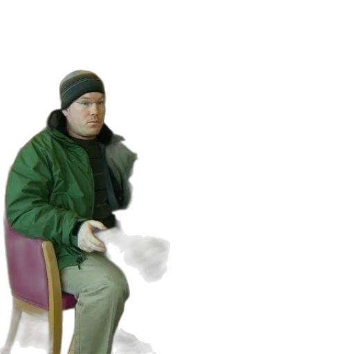 jacket, furniture, staff, face transparent PNG cut-out