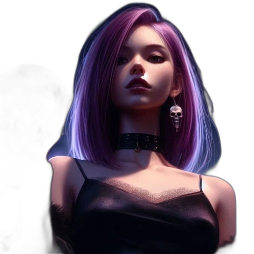 face, dress, jewelry, concept art transparent PNG cut-out
