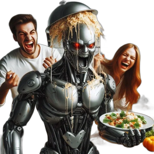 robot, food, concept art, comic book art transparent PNG cut-out