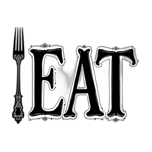 food, staff, black, white transparent PNG cut-out