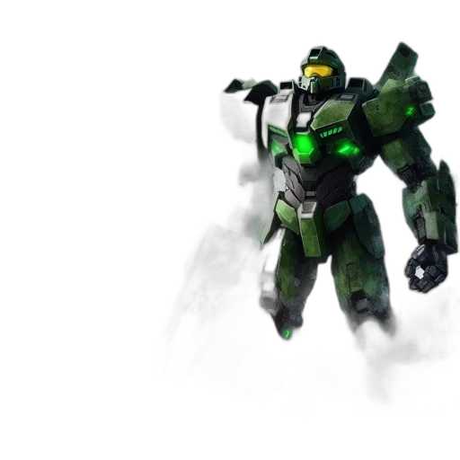 robot, weapon, concept art, 3d render transparent PNG cut-out