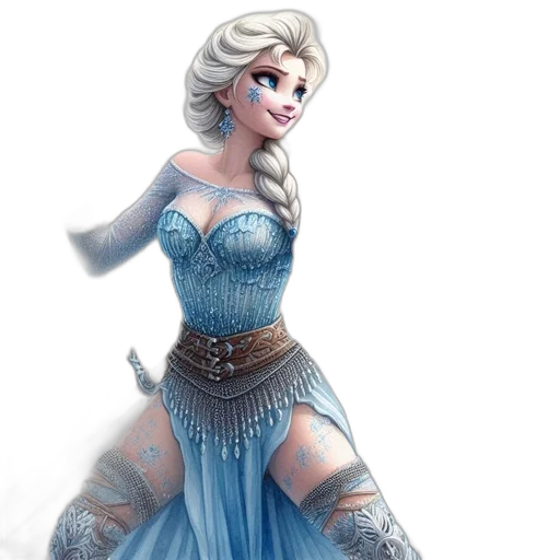 dress, fantasy art, concept art, 3d render transparent PNG cut-out