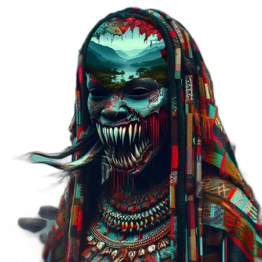 mask, face, creature, jewelry transparent PNG cut-out