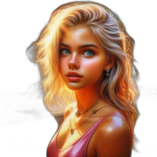 face, hair, jewelry, dress transparent PNG cut-out